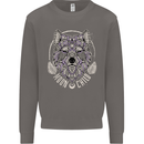Mandala Wolf Mens Sweatshirt Jumper Charcoal