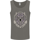 Mandala Wolf Mens Vest Tank Top Charcoal