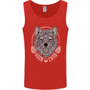 Mandala Wolf Mens Vest Tank Top Red