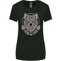 Mandala Wolf Womens Wider Cut T-Shirt Black
