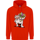 Mardi Gras Festival Cat Childrens Kids Hoodie Bright Red