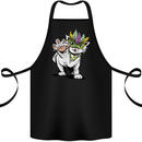 Mardi Gras Festival Cat Cotton Apron 100% Organic Black