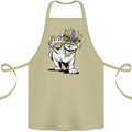 Mardi Gras Festival Cat Cotton Apron 100% Organic Khaki