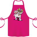 Mardi Gras Festival Cat Cotton Apron 100% Organic Pink