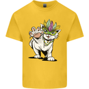 Mardi Gras Festival Cat Kids T-Shirt Childrens Yellow