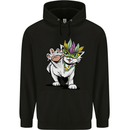 Mardi Gras Festival Cat Mens 80% Cotton Hoodie Black