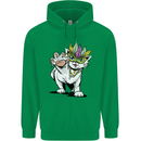Mardi Gras Festival Cat Mens 80% Cotton Hoodie Irish Green