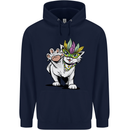 Mardi Gras Festival Cat Mens 80% Cotton Hoodie Navy Blue