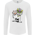 Mardi Gras Festival Cat Mens Long Sleeve T-Shirt White
