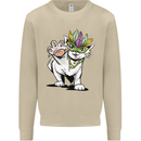 Mardi Gras Festival Cat Mens Sweatshirt Jumper Sand
