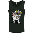 Mardi Gras Festival Cat Mens Vest Tank Top Black