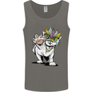 Mardi Gras Festival Cat Mens Vest Tank Top Charcoal