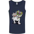 Mardi Gras Festival Cat Mens Vest Tank Top Navy Blue
