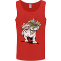 Mardi Gras Festival Cat Mens Vest Tank Top Red
