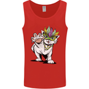 Mardi Gras Festival Cat Mens Vest Tank Top Red