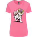 Mardi Gras Festival Cat Womens Wider Cut T-Shirt Azalea