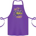 Mardi Gras Lets Party Cotton Apron 100% Organic Purple