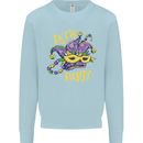 Mardi Gras Lets Party Kids Sweatshirt Jumper Light Blue