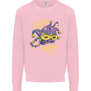 Mardi Gras Lets Party Kids Sweatshirt Jumper Light Pink