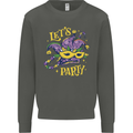 Mardi Gras Lets Party Kids Sweatshirt Jumper Storm Grey