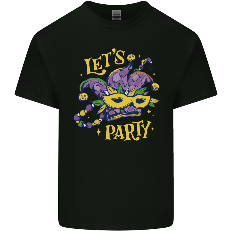 Mardi Gras Lets Party Kids T-Shirt Childrens Black