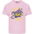 Mardi Gras Lets Party Kids T-Shirt Childrens Light Pink