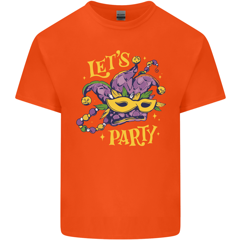 Mardi Gras Lets Party Kids T-Shirt Childrens Orange