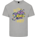 Mardi Gras Lets Party Kids T-Shirt Childrens Sports Grey
