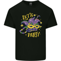 Mardi Gras Lets Party Mens Cotton T-Shirt Tee Top Black