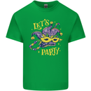 Mardi Gras Lets Party Mens Cotton T-Shirt Tee Top Irish Green