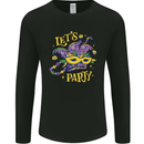 Mardi Gras Lets Party Mens Long Sleeve T-Shirt Black