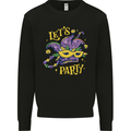 Mardi Gras Lets Party Mens Sweatshirt Jumper Black