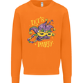 Mardi Gras Lets Party Mens Sweatshirt Jumper Orange