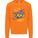 Mardi Gras Lets Party Mens Sweatshirt Jumper Orange