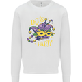 Mardi Gras Lets Party Mens Sweatshirt Jumper White