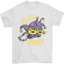 Mardi Gras Lets Party Mens T-Shirt 100% Cotton White