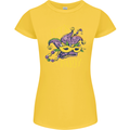 Mardi Gras Lets Party Womens Petite Cut T-Shirt Yellow