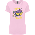 Mardi Gras Lets Party Womens Wider Cut T-Shirt Light Pink