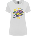 Mardi Gras Lets Party Womens Wider Cut T-Shirt White