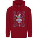 Mardi Gras Queen Childrens Kids Hoodie Red