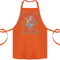 Mardi Gras Queen Cotton Apron 100% Organic Orange