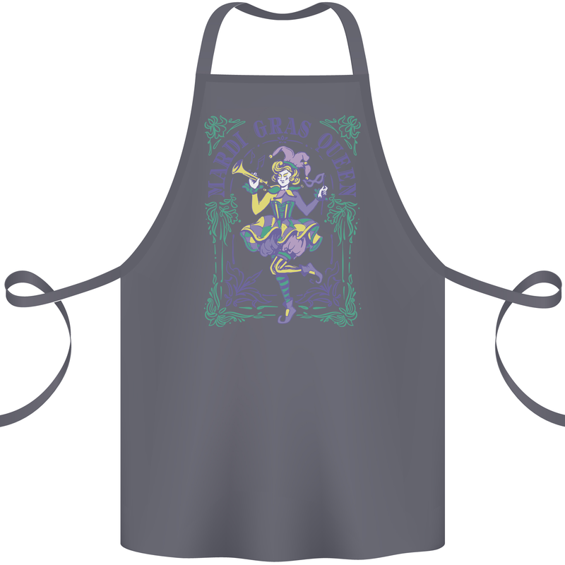 Mardi Gras Queen Cotton Apron 100% Organic Steel