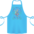 Mardi Gras Queen Cotton Apron 100% Organic Turquoise