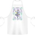 Mardi Gras Queen Cotton Apron 100% Organic White