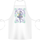 Mardi Gras Queen Cotton Apron 100% Organic White