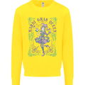 Mardi Gras Queen Kids Sweatshirt Jumper Yellow