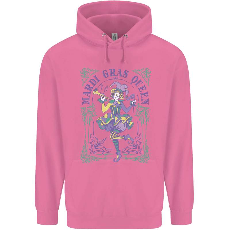 Mardi Gras Queen Mens 80% Cotton Hoodie Azelea