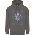 Mardi Gras Queen Mens 80% Cotton Hoodie Charcoal