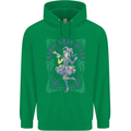 Mardi Gras Queen Mens 80% Cotton Hoodie Irish Green