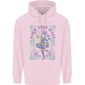 Mardi Gras Queen Mens 80% Cotton Hoodie Light Pink